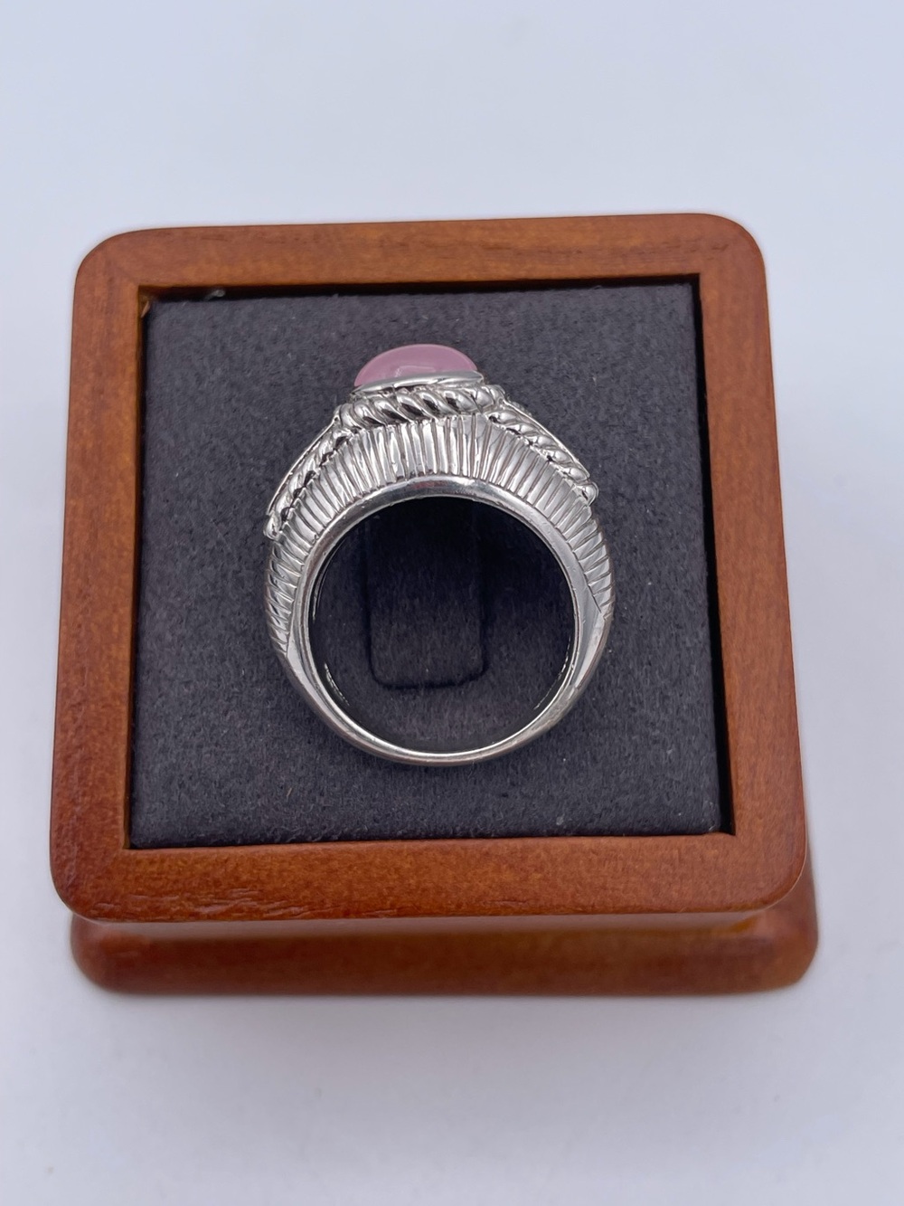 Judith Ripka Sterling Silver 925 Rose Quartz CZ Ring | DQCZ Thailand Size 6 - Picture 2 of 10